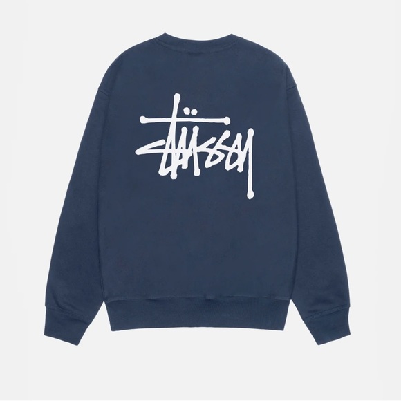 Basic Stussy crew Navy - Picture 1 of 2